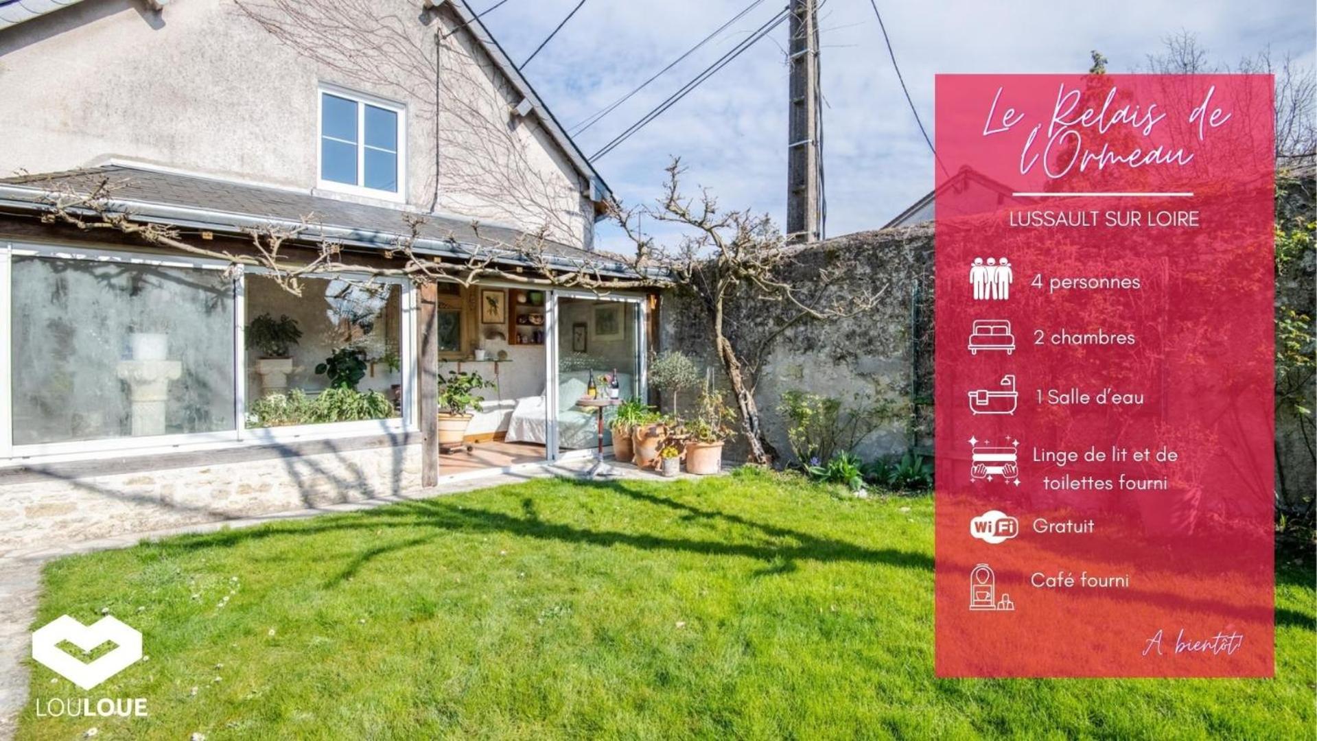 Le Relais De L'Ormeau - Charmant Gite Pour 4 Pers. Lussault-sur-Loire Luaran gambar